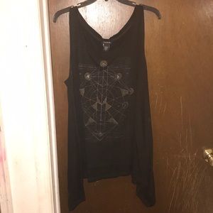 Black kaleidoscope tank top